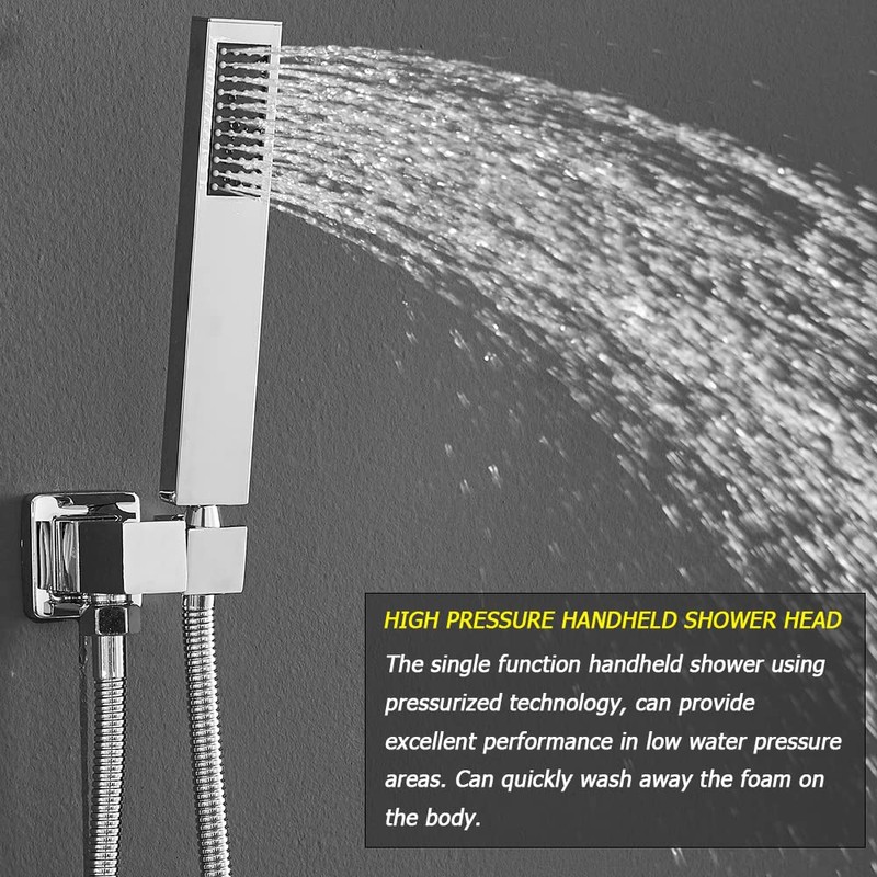 Heable Shower System with High Pressure Rainfall Shower Head, Handheld