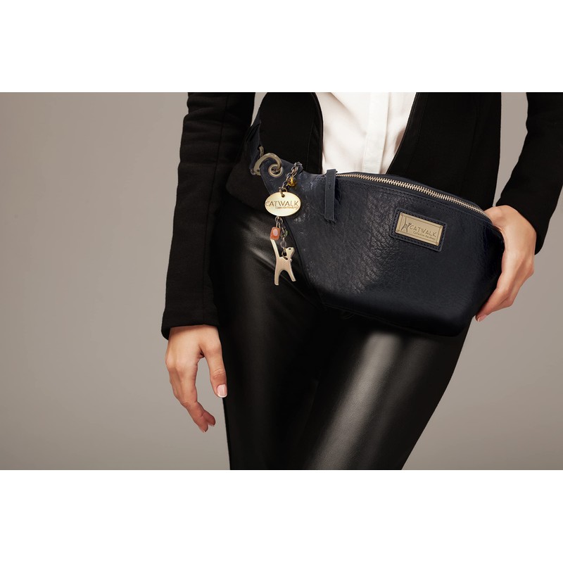 Catwalk Collection Handbags - Luxury Leather Belt Bag - Festival
