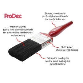 ProDec PWIN6P Windsor Pure Bristle Brush Set for Emulsion, Gloss, Satin, Maroon (6 Pieces)
