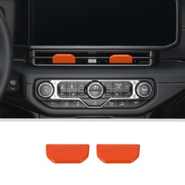 JWWY for Jeep JL Vent Air Outlet Adjustment Cover Trim Fit for 2024-2025 Jeep Wrangler JL JLU Gladiator JT 4xe Interior Accessories 2pcs Orange