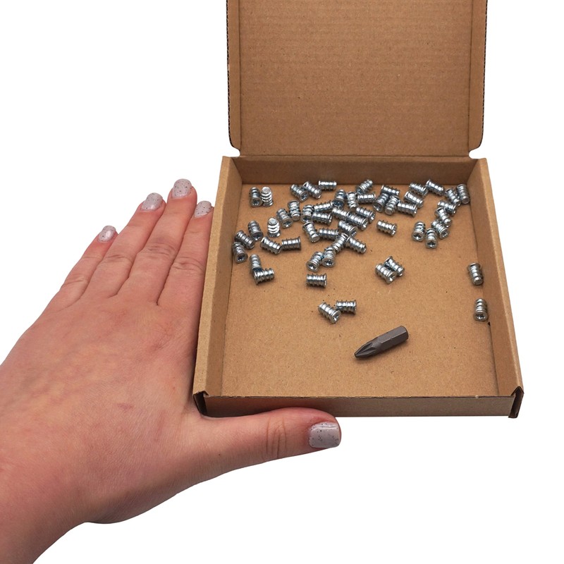SKIR'CO (50 pcs) Zinc Plated Euro Screws 5.8 x 9