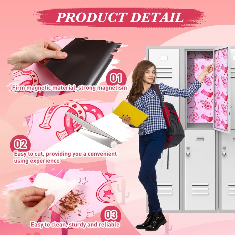 Konohan 2 Pcs School Magnetic Wallpaper for Lockers 12" x