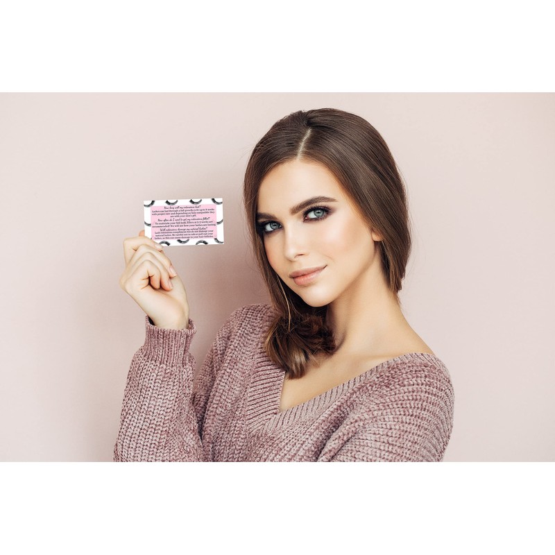 Lash Extension Aftercare Cards | 50 Pack | Eyelash Extension