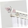 Operitacx Curtain Pole Decorative Head Rods Curtain Rod for Room