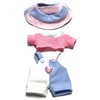 17cm Doll Clothing Set, Cotton-Polyester Outfit with Hat, Tshirt &