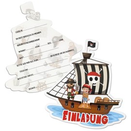 Pirate Invitation Cards, Pirate Invitation Cards Children's Birthday, 12 Invitations for Birthday Party, Invitations for Birthday, Invitations Theme Party, Party Invitations, Birthday Invitations