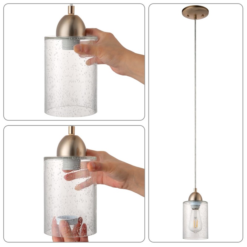 Champagne Bronze Pendant Light Fixture Kit, Small Pendant Lights Kitchen