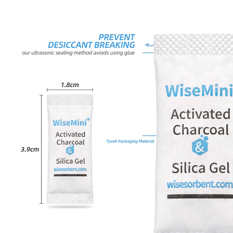 Wisesorb 100Pcs 0.5 Gram Desiccant Deodorizer Sachet, Food Safe Desiccant