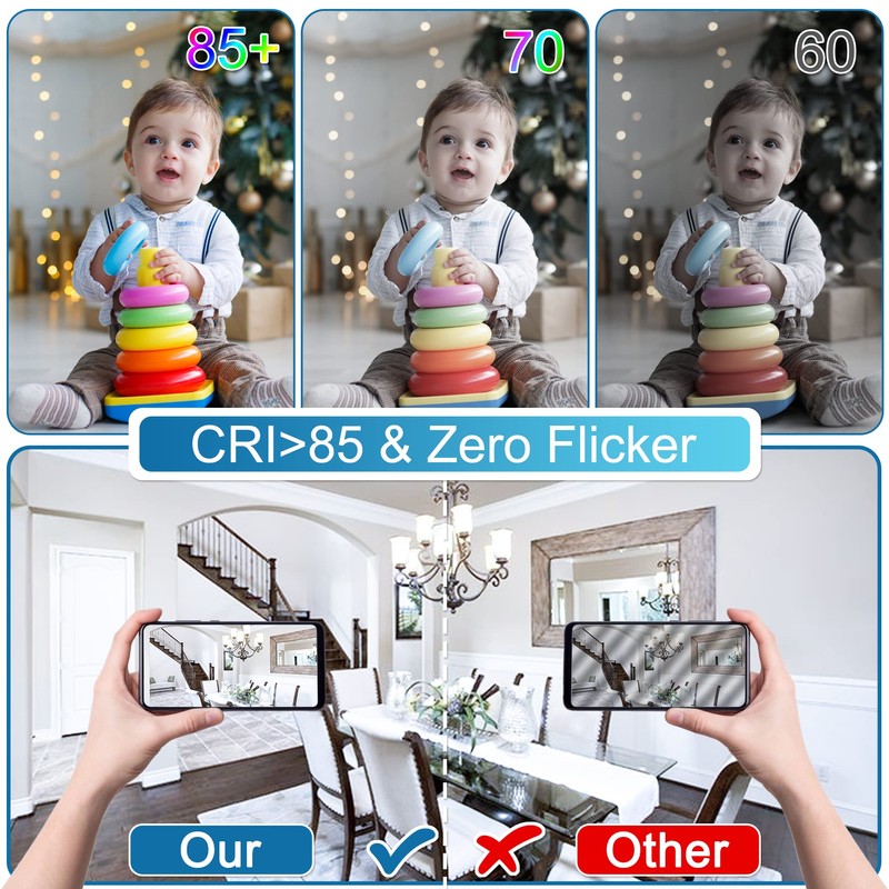 comzler Ceiling Fan Light Bulbs Candelabra LED Bulbs - 60