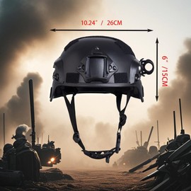 Tactical Airsoft Full Face Skull Mask with Adjustable Strap, Military Paintball Helmet, Dual Mode Protective Gear, NVG Mount & Side Rail, Military Tactical Helmet and Mask Combo