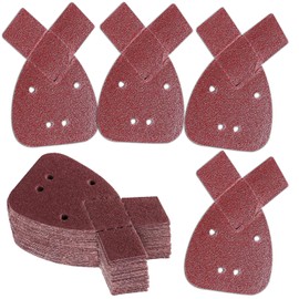 40 Pcs Multi Tool Mouse Sanding Pads - Assorted Grits 40/60/80/120 Sandpaper for Electric Sander, Detail Sander Pads, Compatible with Black and Decker Mouse Sander, Durable Sanding Sheets