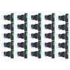 25Pcs Squares Push Button Switch ABS Brass Self Locking with