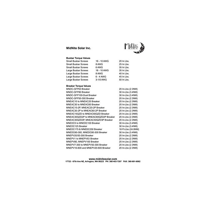 MidNite Solar MNEPV8 Circuit Breaker 150VDC 1-Pole