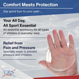 CRS Cross Gel Discs. 4 inch Body Ankle Gel Pads Gel Discs. Premium Cushion and Protection for Ice Skates, Hockey, Roller Skating, Inline, Hiking, Riding, and Ski Boots.