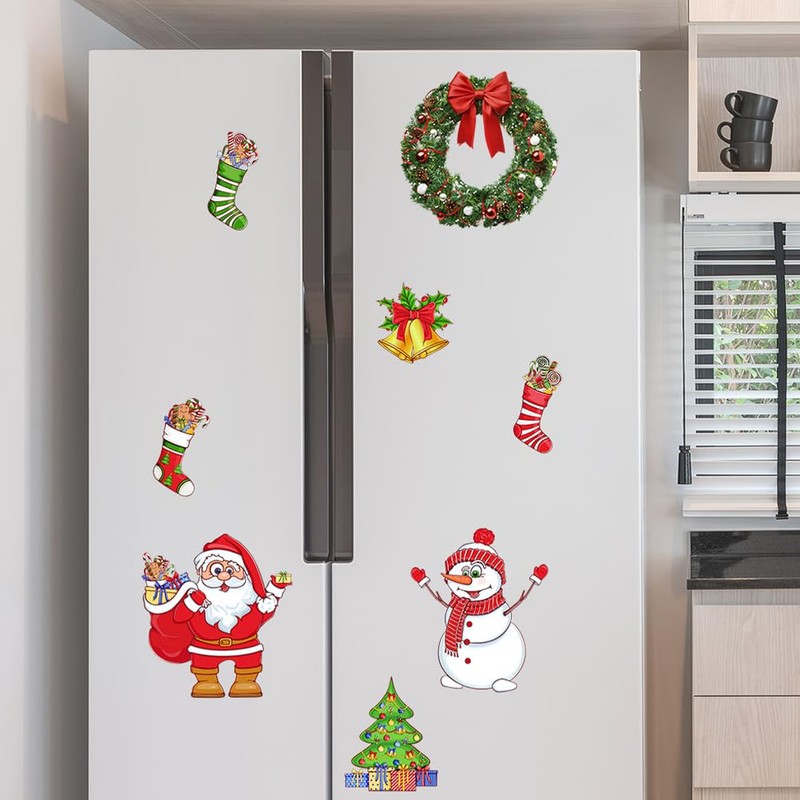 HANABASS 1 Set Christmas Fridge Magnets Christmas Tree&Christmas Stockings&Santa Claus&Snowman