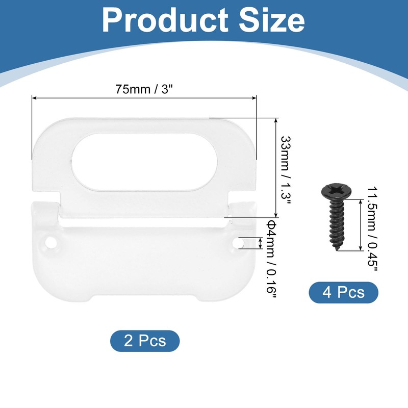 PATIKIL Recessed Pull Door Handle, 2 Pack Invisible Flush Pull