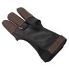 Archery Glove Finger Tab Accessories Three Finger Guard PU Leather