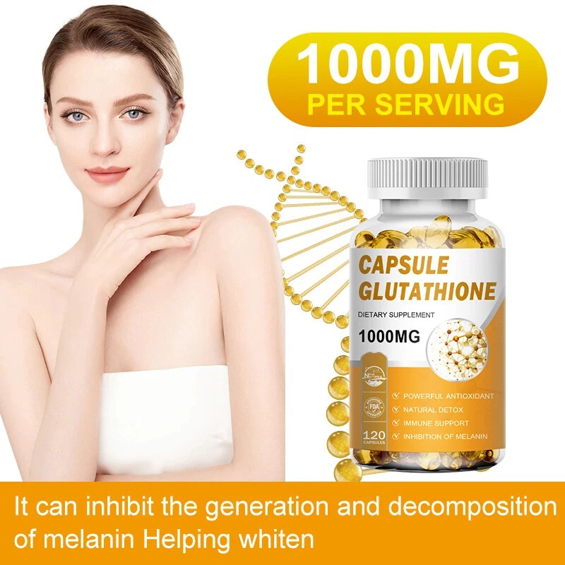 NATURE'S LIVE Liposomal Glutathione Pure Reduced L-Glutathione Detox Skin Whitening