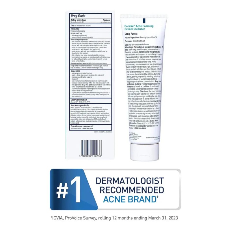 CeraVe Cleanser Espuma Limpiadora para Acné 150 ml | Control