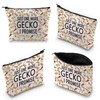 Gecko Lover Gift Gecko Makeup Bag Gecko Mom Cosmetics Bag