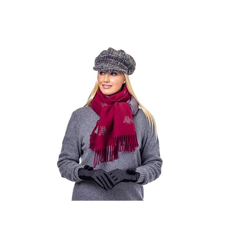 Heritage Traditions Tweed Wool Peaked Newsboy Cap Hat (Grey)