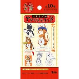 Ramen Red Cat Omachido Acrylic Stand, 10 Pieces, Candy Toy, Gum (Full Comp)