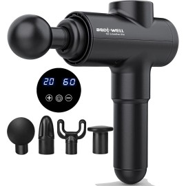 Bodi-Well For A Better Life Best Gun Deep Tissue Back Muscle Massager wHigh Torque Motor for Pain, Shoulder,
