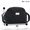 Legato Largo FUWARI LH-X0062 Shoulder Bag, Washable, Lightweight, BK