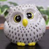 Owl Figurine Pottery Kutani Ware Owl White Sheng Black Feng