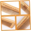 Minkissy Wooden Hair Detangling Comb Dense Teeth for Curly and