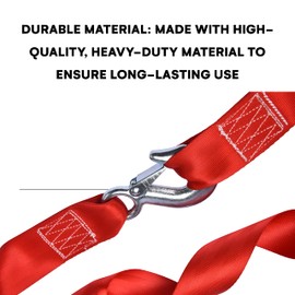 Boulder Tools Trailer Winch Strap - Heavy Duty Winch Strap with Durable Hook - Tow Strap Ropes for Car Vehicles, Trailer Boat, Jetski - Towing Winch Strap Accessories - 3300 lbs Load Capacity