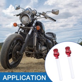 A ABSOPRO ATV Dirt Bike Motorcycle Transparent Gas Fuel Tank Cap Cover Air Vent Hose Tube Tank Breather One Way Valve Tube Rubber Red (Set of 2)