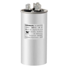 SARABURU AC Capacitor CBB65 40+5uF 40/5MFD ±5% 370V/440VAC Dual Run Start Air Conditioner Capacitor for Unit Fan Motor Start, Heat Pump, Condenser Straight Cool, AC Motor, Condenser Fan, Compressor