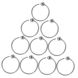 LIFKOME 10pcs 6mm Silver Hoop Earrings Set for Women Tiny Cartilage Hoops Hypoallergenic Ear Jewelry for Multiple Piercings