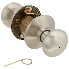 Schlage F40VPLY619 Plymouth Privacy Knob, Satin Nickel