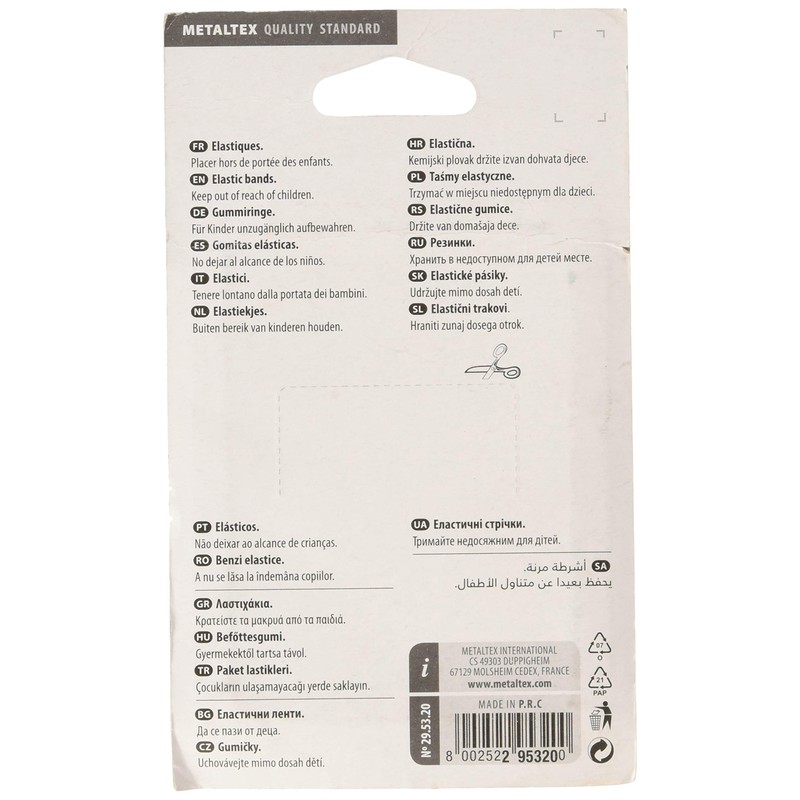 Metaltex 295320 Rubber Bands, Medium
