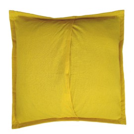 Rastogi Handicrafts Handmade Patchwork Cushion Pillow, Sari Patch Throw Pillow Indian Ethnic Pillow Covers Embroidered Sari Patchwork Cushion Cover (Yellow)