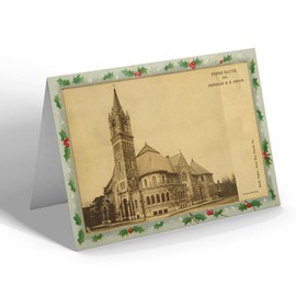 CHRISTMAS CARD - Vintage Indiana USA - Terre Haute. Centenary M E Church (b)