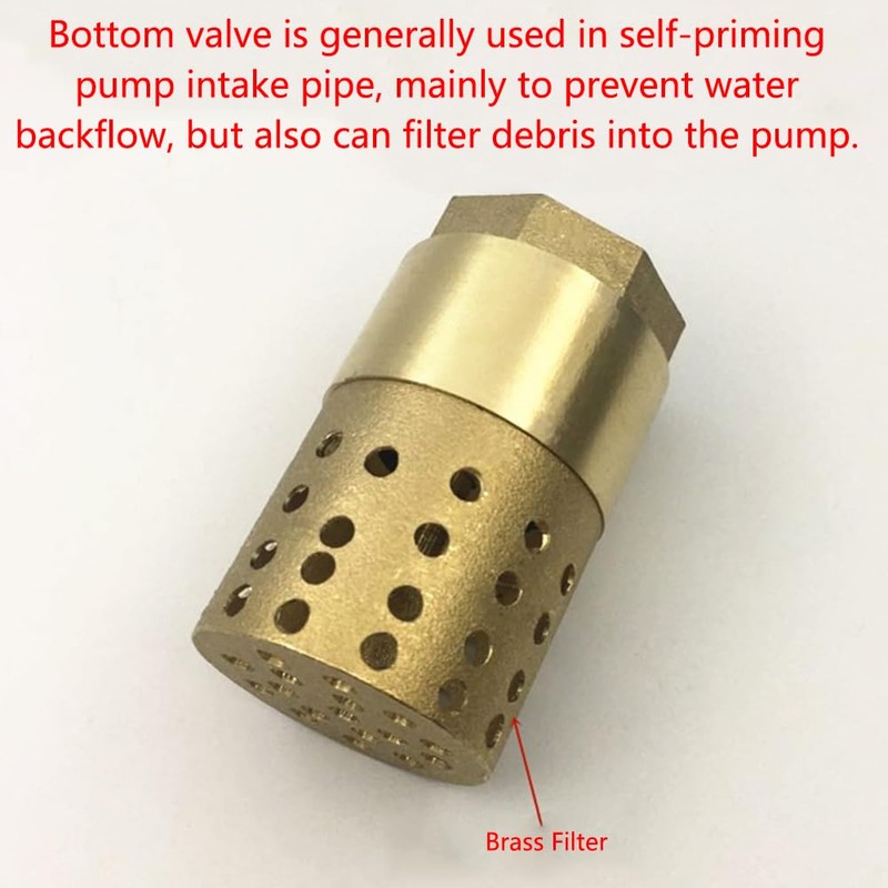 DN25 1 Inch Brass Foot Valve Check Valve, Internal Thread,
