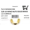 3/8-16 Solid Brass Wing Nuts 3/8-16 Butterfly Nuts (5 Pcs)