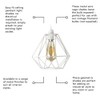 MiniSun MiniSun | Retro Style White Metal Basket Ceiling Light
