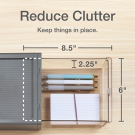 Pendaflex Stackable Drawer, Durable Plastic, Silicon Handles, Tinted Drawers, Single, Gray, 9" x 7" x 3.5", Medium, 1 Piece (41792)