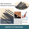 Sbirdbao 5 Pairs Reusable Fiberglass Chopsticks Dishwasher Safe, Japanese Style