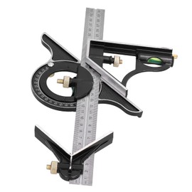 LANTRO JS Combination Square 300 mm Carpenter's Square Try Square with Spirit Level and Scriber 0-180 Degree Measuring Tool