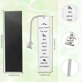 Teacher Gift Lucky Charm Exam Bookmark Valentine's Day Gift for Men Him You Courage Gift You Create The Bookmarks Metal Lucky Charm BookmarkChristmas Birthday Gift for Friendship Gifts for Women