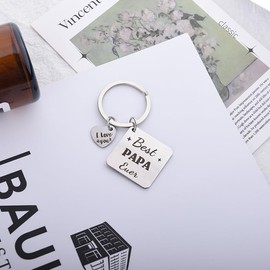 Guqqeuc Best Papa Birthday Gifts for Grandad Grandpa Christmas Birthday Gift for Grandpa Grandad Retirement Gifts for Papa Best Papa Ever Keychain Gifts for Dad Daddy I Love You Gifts for Dad Papa