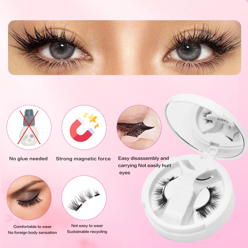 Reusable Magnetic Lashes Natural Look Magnetic Eyelashes No Glue Needed