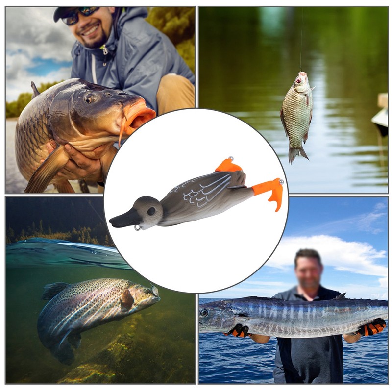Water Surface Artificial Simulation Duck Fishing Lure Topwater Bait With