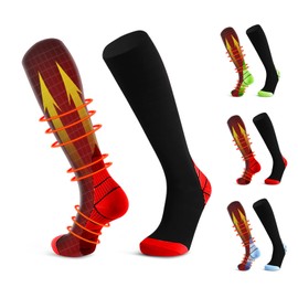 [POZCMJM] 着圧ソックス メンズ 靴下 スポーツ 3足組 男女兼用 疲労減少 血行促進 バレーボール ソックス バスケ 靴下メンズ 丈夫 夏 3色 L/XL