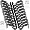 Frienda 20 Pcs Black Curtain Rod Support Brackets Adjustable Curtain